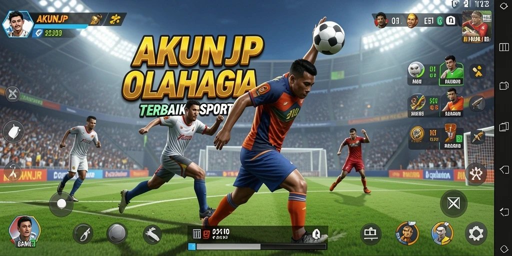 Screenshot gameplay AKUNJP menampilkan aksi seru dalam olahraga.