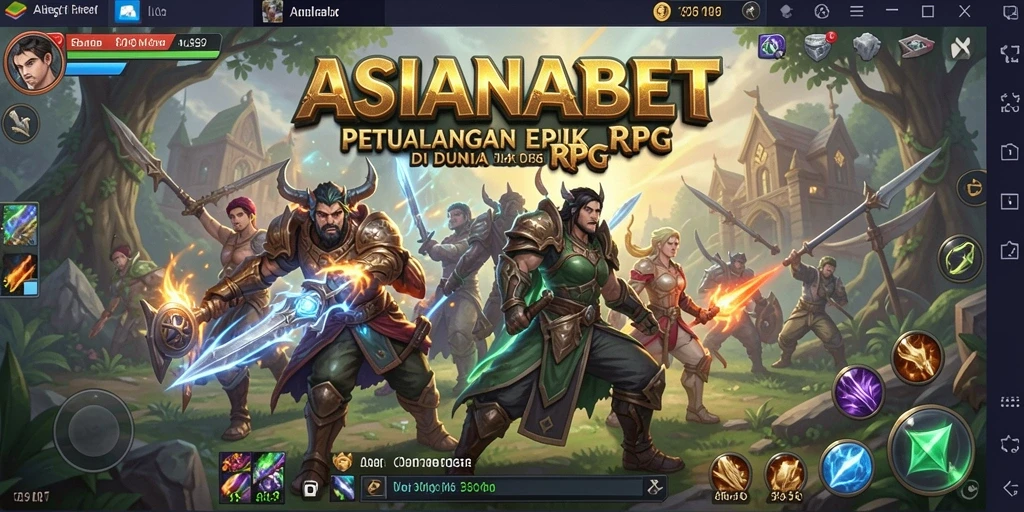 Tampilan gameplay ASIANABET dengan petualangan dan karakter menarik dari RPG.