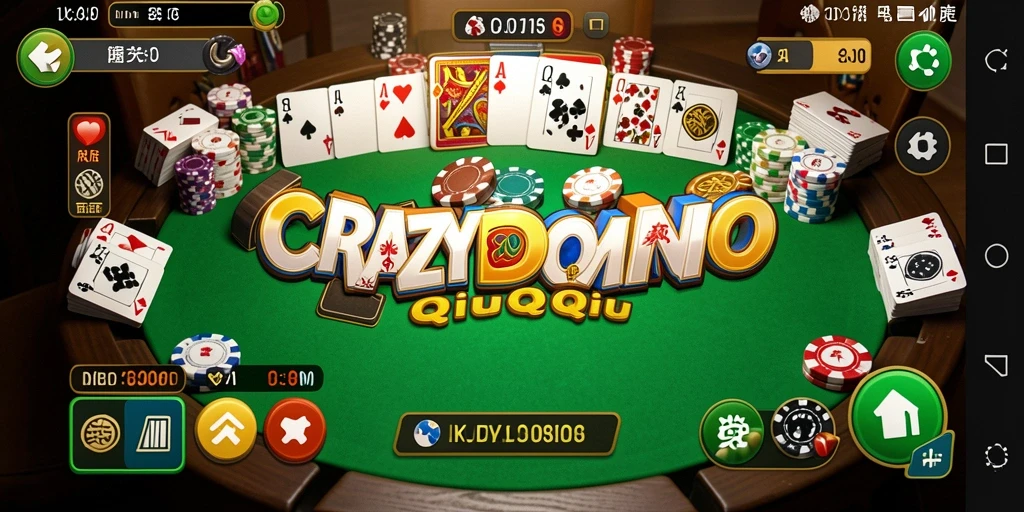 Tampilan gameplay seru QiuQiu di CRAZYDOMINO.