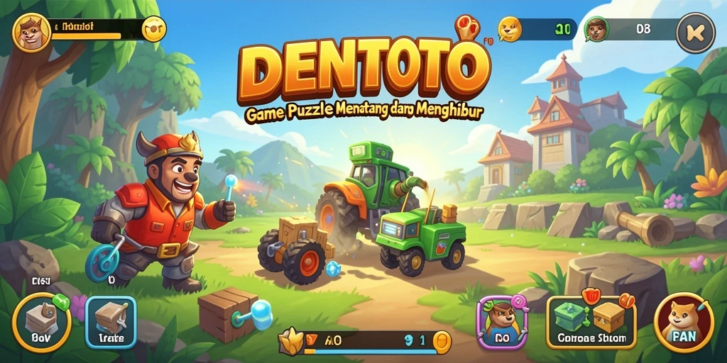 Tangkapan layar DENTOTO menampilkan gameplay Puzzle yang menantang dan seru.