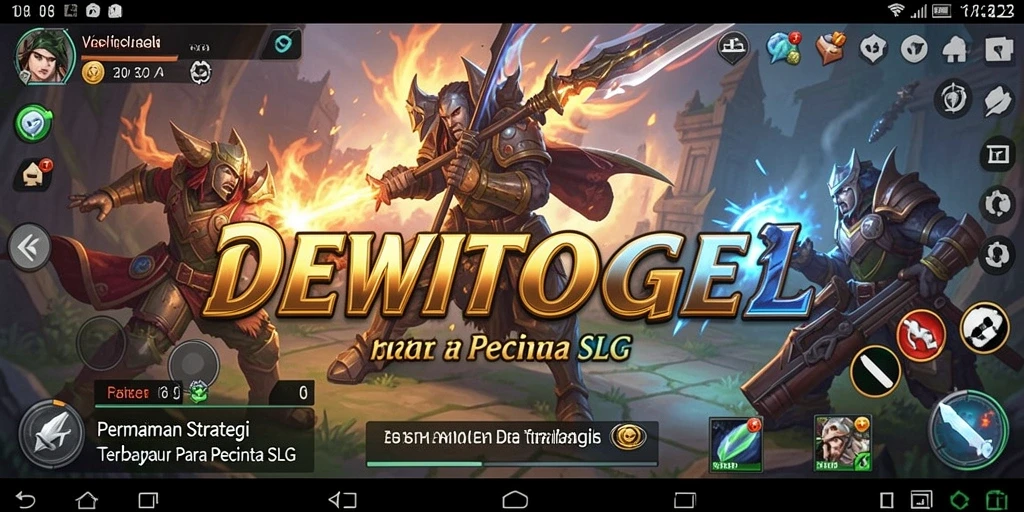 Tangkapan layar gameplay DEWITOGEL menampilkan pertempuran strategis yang seru.