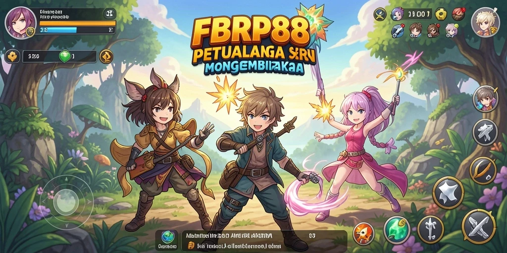 Tangkapan layar gameplay FBRP88 menampilkan aksi seru karakter Anime.