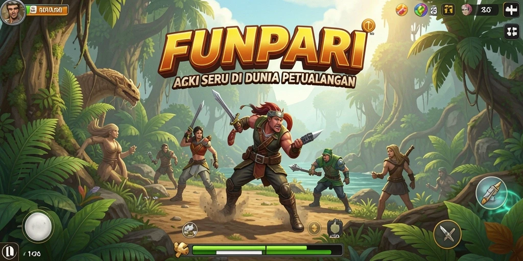 Screenshot gameplay <strong>FUNPARI</strong> dengan aksi mendebarkan dan grafis yang menawan.