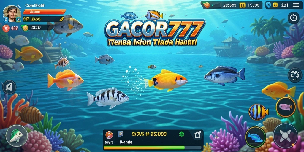 Screenshot GACOR777 menampilkan gameplay Tembak Ikan yang seru.