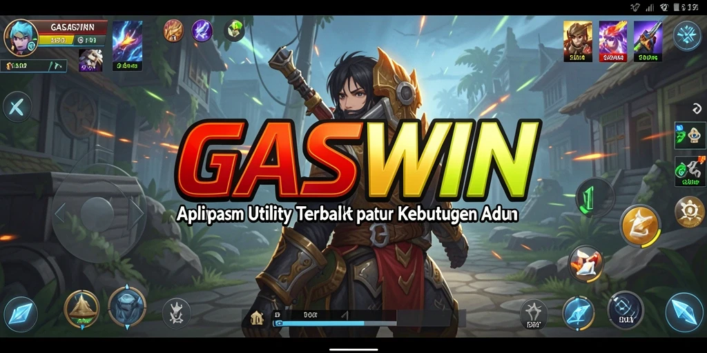 Screenshot utama GASWIN menunjukkan antarmuka aplikasi yang sederhana dan intuitif.
