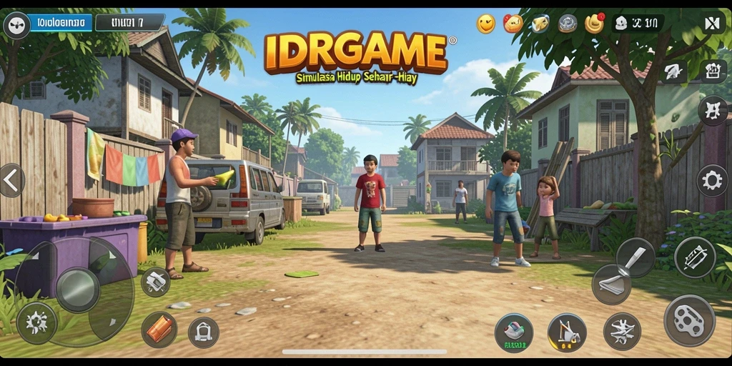 Tampilan gameplay <strong>IDRGAME</strong> dengan karakter dan lingkungan yang interaktif.