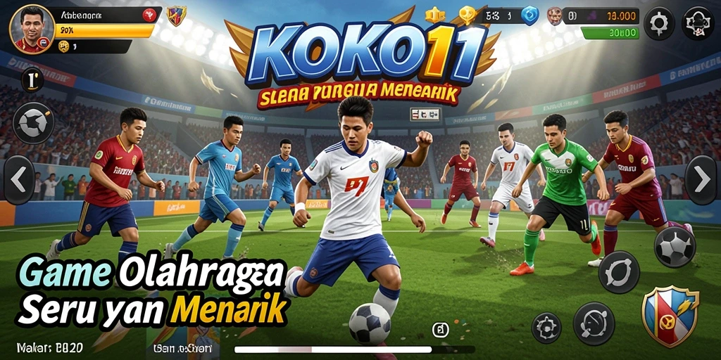 Screenshot gameplay KOKO11 menunjukkan aksi seru dalam permainan olahraga.