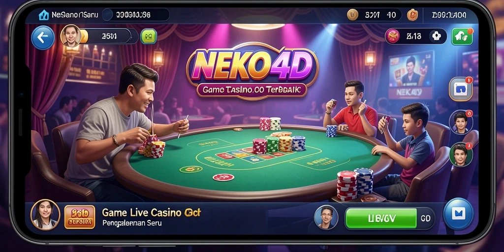 Tampilan gameplay Live Casino yang menarik dan interaktif di NEKO4D.