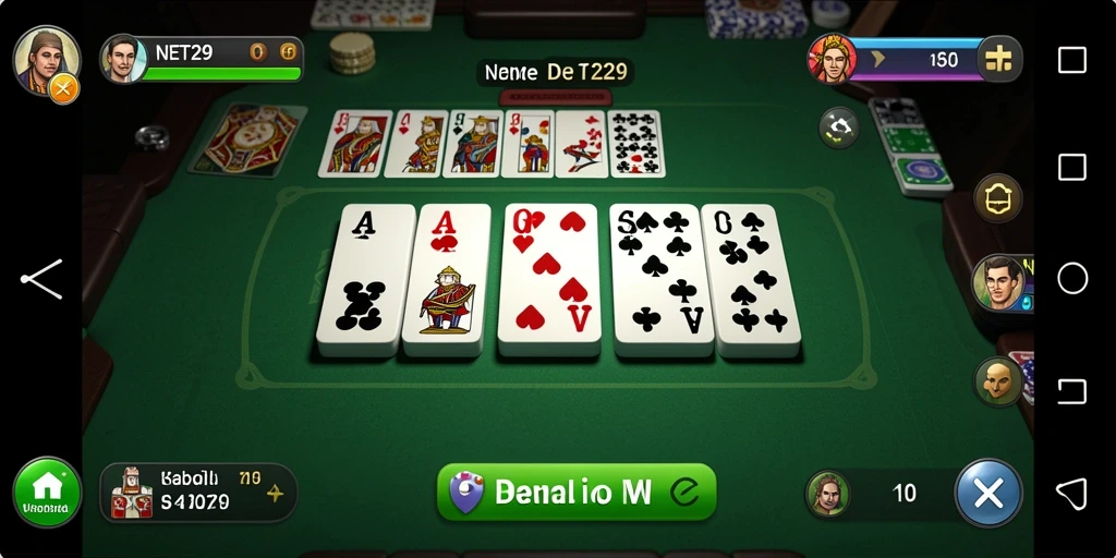 Screenshot gameplay NET29 menampilkan keseruan permainan Domino.