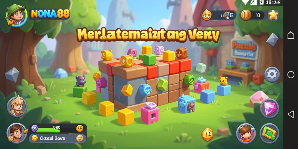 Tampilan gameplay NONA88 yang menarik dalam menyelesaikan puzzle.