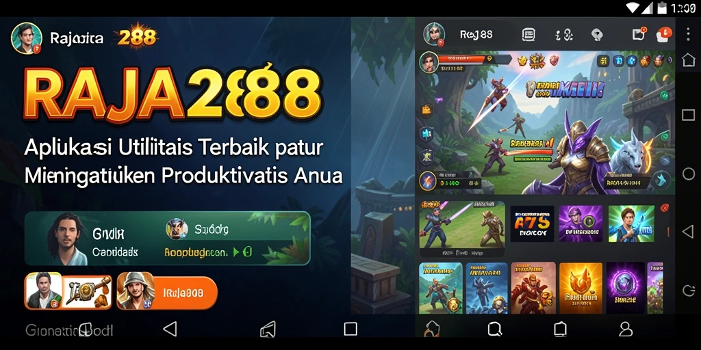 Tampilan antarmuka aplikasi RAJA288 yang intuitif dan fungsional.