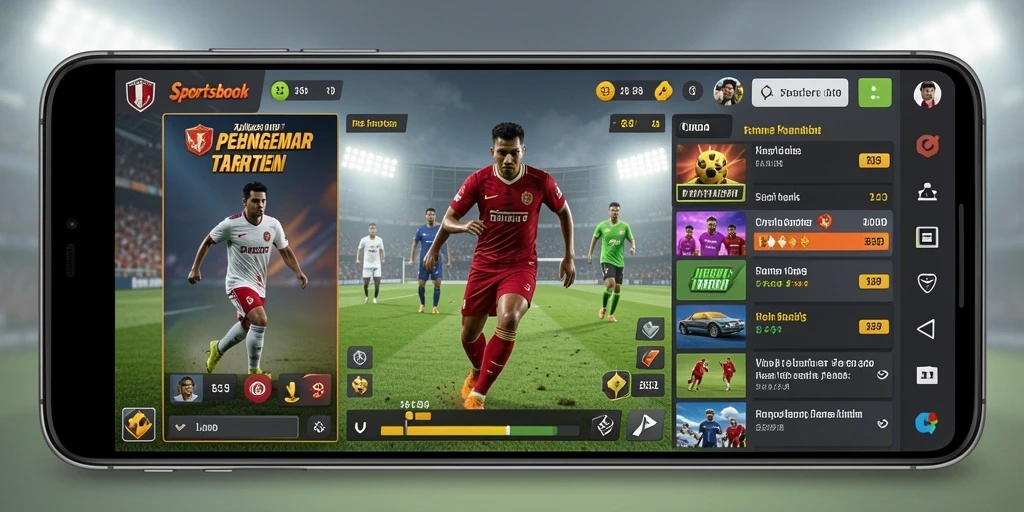 Tampilan gameplay RR89 dengan berbagai taruhan olahraga menarik.