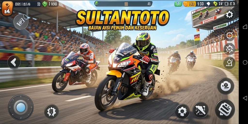 Gameplay balapan motor yang mendebarkan di SULTANTOTO.